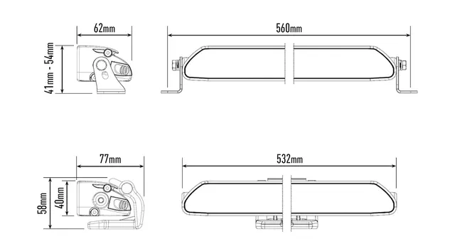 Ekstralys Lazer Linear 18 Elite - Fjernlys / 53 cm / 12150lm / Ref.45