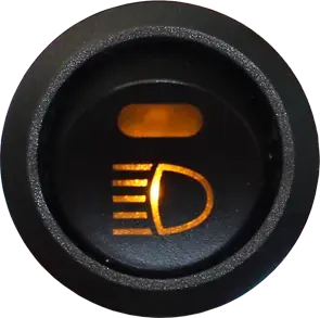 Bryter 12V, ekstralys, LED-diode symbol Maks 20 Amp.