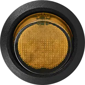 Bryter 12V, På / Av, gul LED Maks 20 Amp. 