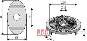 Tandskive for justerbar lås - JDD Utstyr