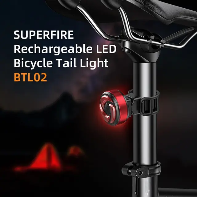 SupFire LED sykkel baklykt med feste - JDD Utstyr