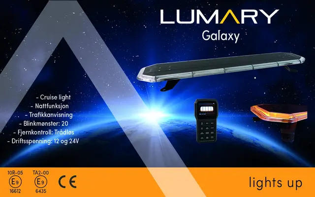 Varsellysbjelke LUMARY Galaxy 93cm med fjernkontroll