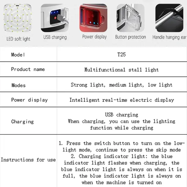 SupFire LED camping lampe - JDD Utstyr
