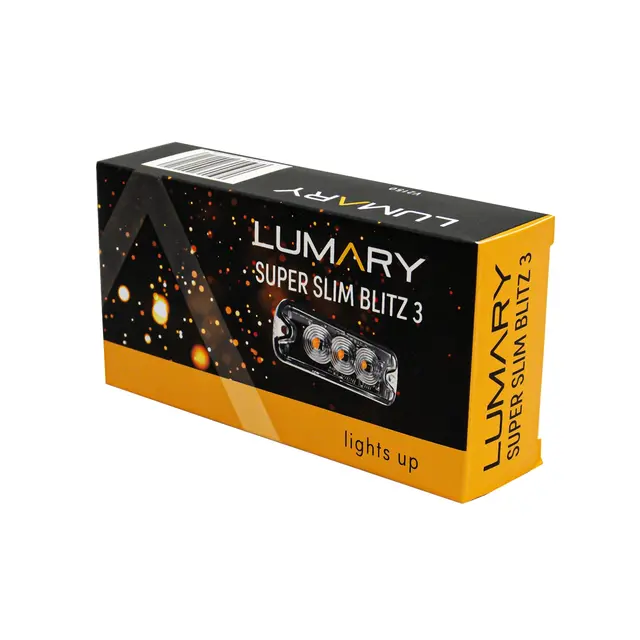 Lumary superslim blitzer med 3 LED | Cruise light | Nattmodus