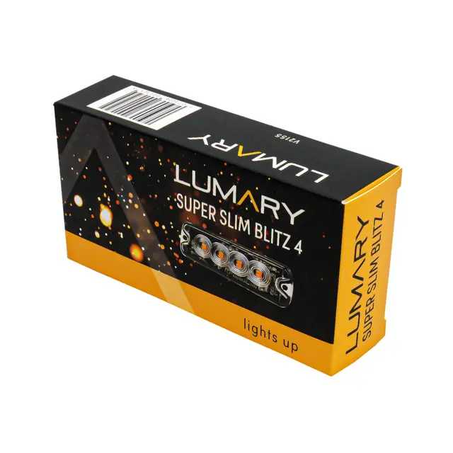 4 stk Lumary Super Slim Blitz 4 4 LED, 12W, 12 og 24V, 19 blinkmønster 