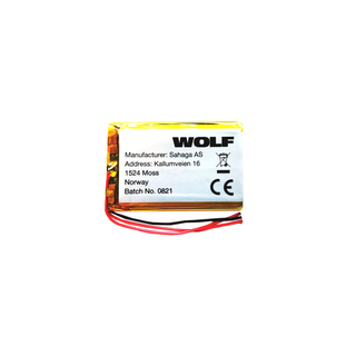 WOLF Batteri – Ekstra Batteri Oppladbar, 1500 mAh, 1,5 timers ladetid