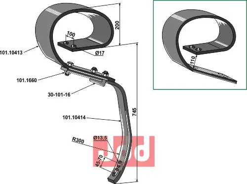 Stubharvetand 150x16 - GOLIATH - JDD Utstyr