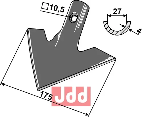 Gåsefot-skjær 175x4 - JDD Utstyr
