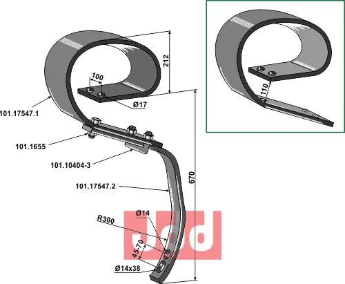 Stubharvetand 150x14 - GOLIATH - JDD Utstyr