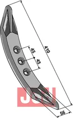 Stubharvetand 410x56x19 (45-45)