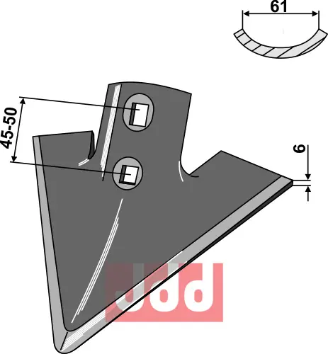 Gåsefot-skjær 260mm - JDD Utstyr