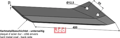 Sideskjær hardmetall belagt - høyre - JDD Utstyr