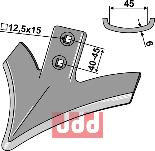 Gåsefot-skjær 260mm - JDD Utstyr