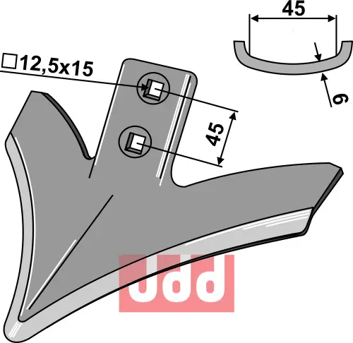 Gåsefot-skjær 310mm - JDD Utstyr