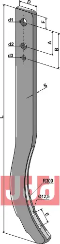 Stubharvetand - 890mm - JDD Utstyr