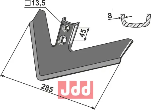 Gåsefot-skjær 285mm - JDD Utstyr