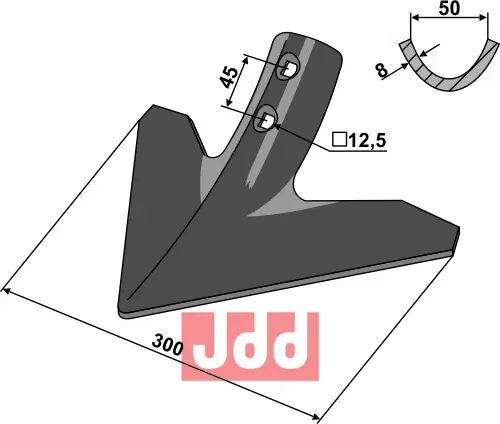 Gåsefot-skjær 300mm - JDD Utstyr