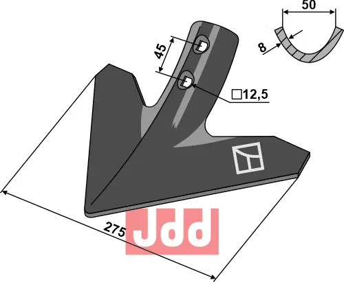 Gåsefot-skjær 275mm - JDD Utstyr