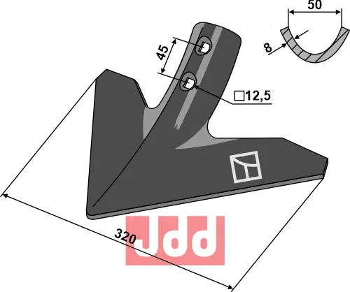 Gåsefot-skjær 320mm - JDD Utstyr