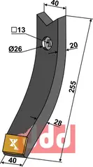 Skj&#230;r-spiss 40mm - WolframCarbid Passer til mange fabrikater