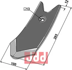 Skj&#230;r-spiss 285x100x12mm K&#246;ckerling Topmix