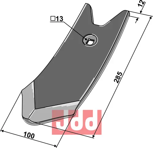 Skjær-spiss 285x100x12mm - JDD Utstyr