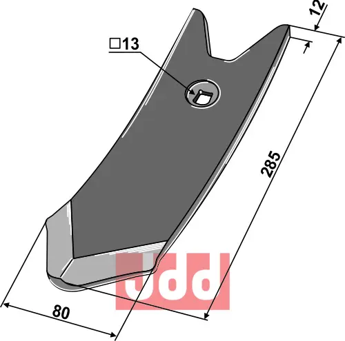 Skjær-spiss 285x80x12mm - JDD Utstyr