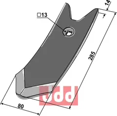 Skj&#230;r-spiss 285x80x14mm K&#246;ckerling Topmix