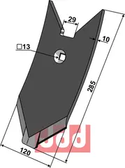 Skj&#230;r-spiss 285x120x10mm Lemken Karat