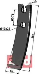 Skj&#230;r-spiss 285x60x15mm Strom/Bednar