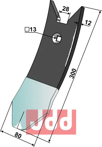 Skjær-spiss 300x80x12mm DURAFACE - - JDD Utstyr