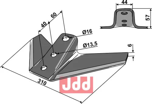 Gåsefot-skjær 310mm - JDD Utstyr