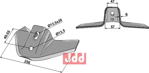 Gåsefot-skjær 240mm - JDD Utstyr