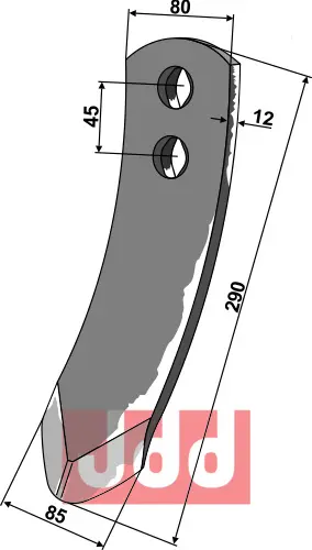 Skjær-spiss 290x80x12mm - JDD Utstyr