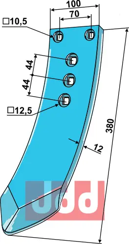 Skjær-spiss 380x100x12mm - JDD Utstyr