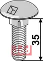 Bolt M10x1,5x35 - 8.8 galvanisert