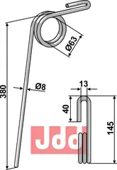 Etterharv tind &#216;8mm KRM