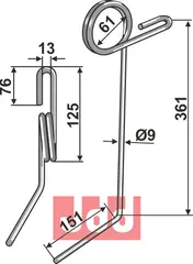 Etterharv tind &#216;9mm Gaspardo