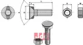 Plogbolt M11x1,5x30 med Mutter