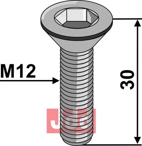 Umbracobolt M12x1,75x30 - 8.8 u. Mutter