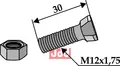 Plogbolt M12x1,75x30 m. Mutter Frost