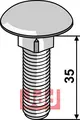 Br&#230;ddebolt M12x35 - 8.8 galvanisert