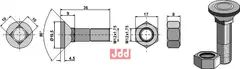 Plogbolt M12x1,75x36 med Mutter