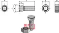 Plogbolt DIN 11014 M12x1,75x45 med Mutter