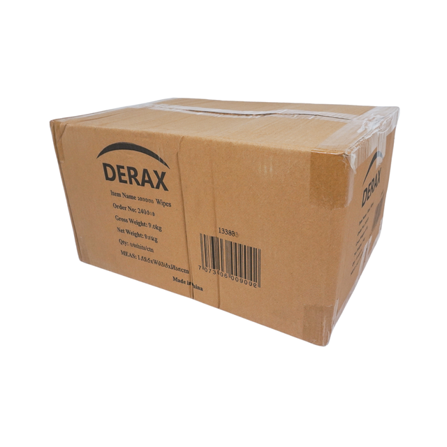 6 stk Derax hånd wipes med 90 ark 90stk ark, størrelse 255 x 300 mm 