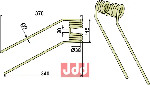 Vende tind - venstre - JDD Utstyr