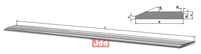 Skjær for lasterskuffe 250 x 30 mm - JDD Utstyr