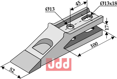 Standard tand for frontskuffe - JDD Utstyr