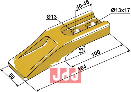 Standard tand for frontskuffe - JDD Utstyr