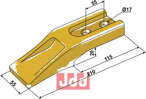 Standard tand for frontskuffe - JDD Utstyr